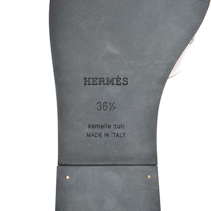 Hermes Metallic Nappa Oran Sandals 36.5 Or Vieilli 7 of 7