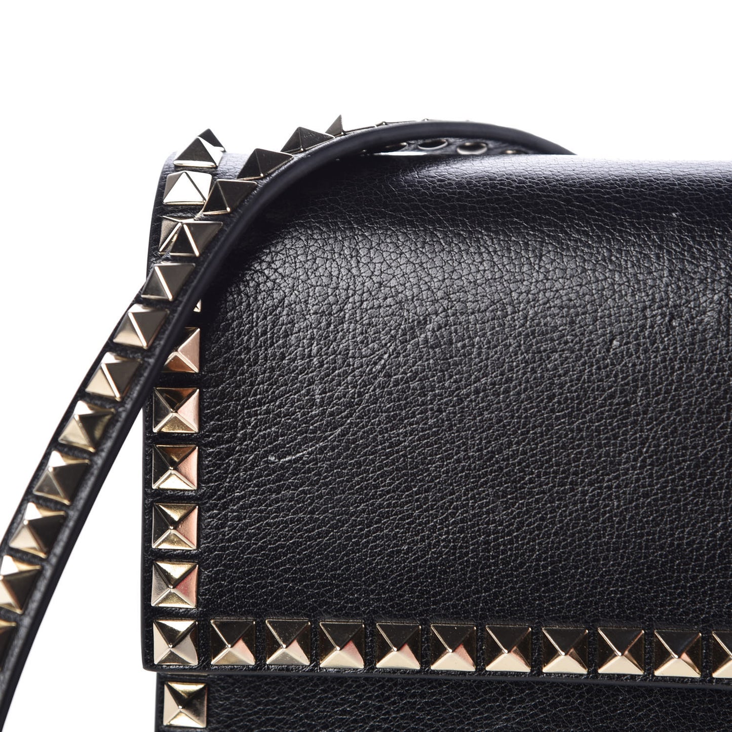 Vitello Rockstud No Limit Shoulder Bag Black