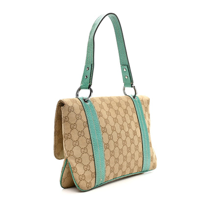 Gucci Monogram Satchel Bag Turquoise 2 of 15