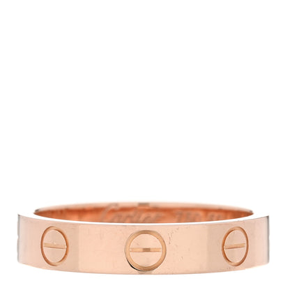 Cartier 18K Pink Gold 3.5mm LOVE Wedding Band Ring 50 5.25 1 of 4