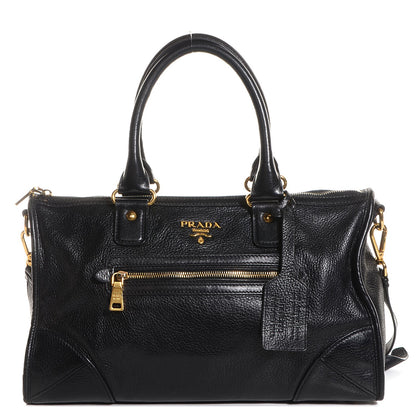 Prada Cervo Antik Shopping Satchel Black 1 of 11