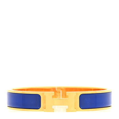 Hermes Narrow Enamel Clic Clac H Bracelet PM Bleu Royal 1 of 5