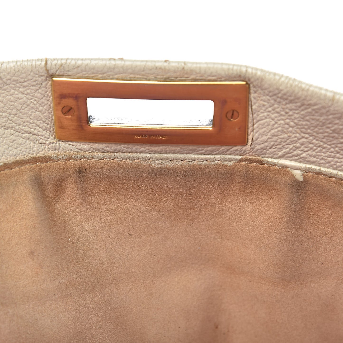 Goatskin Stingray Large Peekaboo Iconic Satchel White Pink