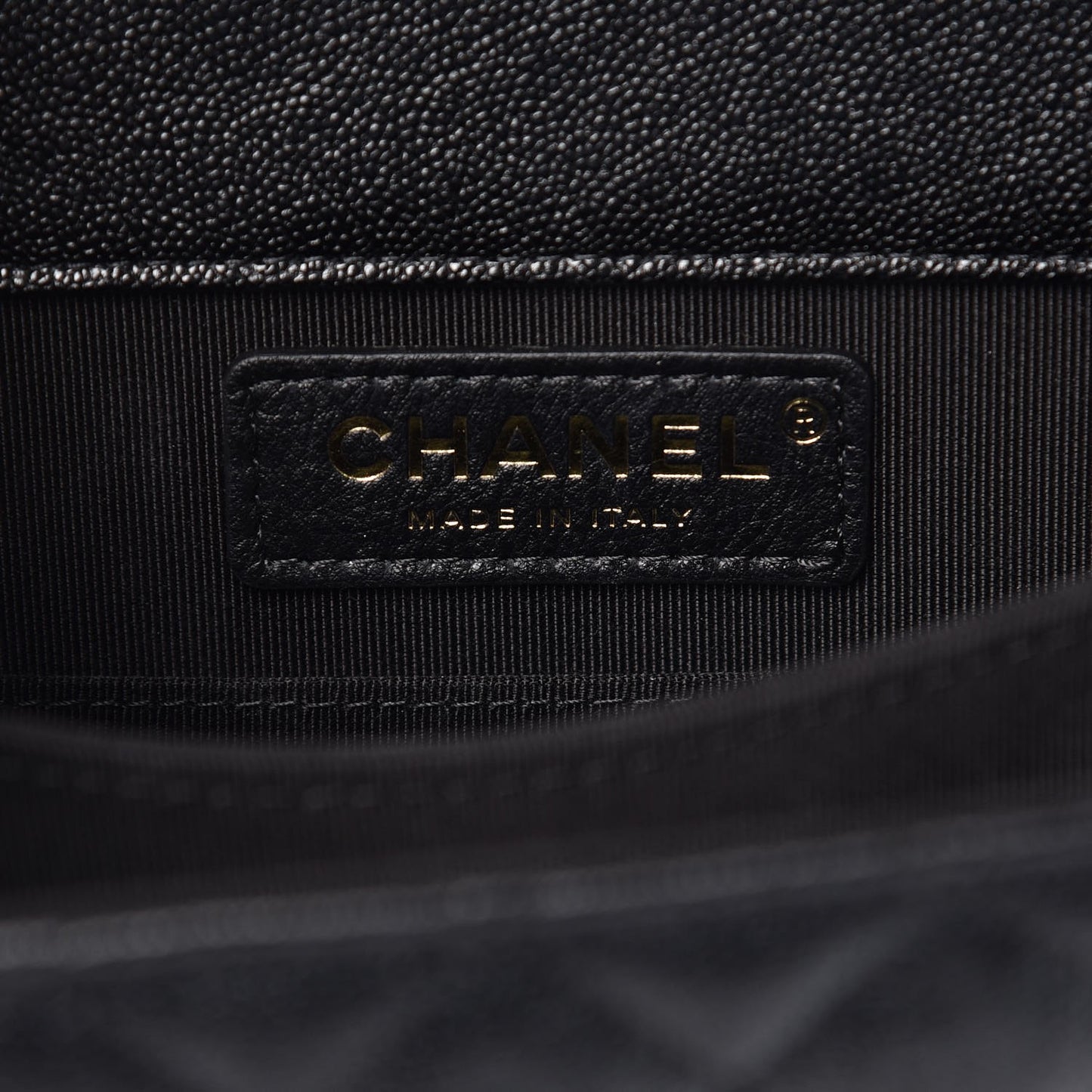 Caviar Quilted North South Boy Flap Black