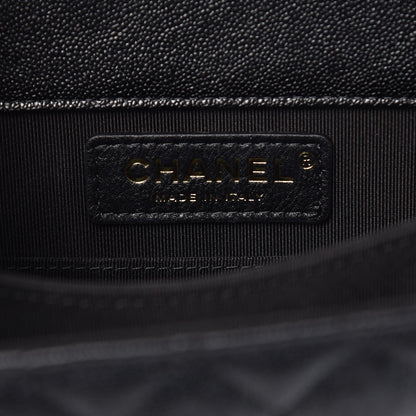 Chanel Caviar Quilted North South Boy Flap Black 6 of 8