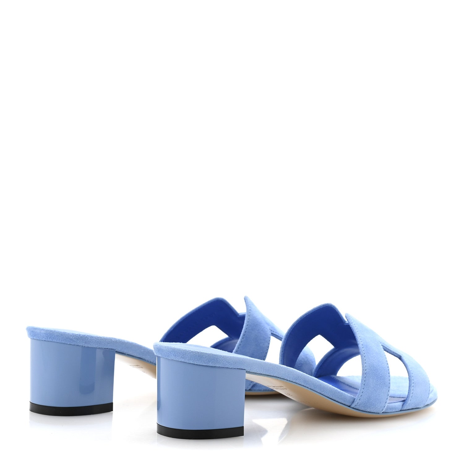 Hermes Suede Goatskin Oasis Sandals 37 Bleu Cameo 5 of 9