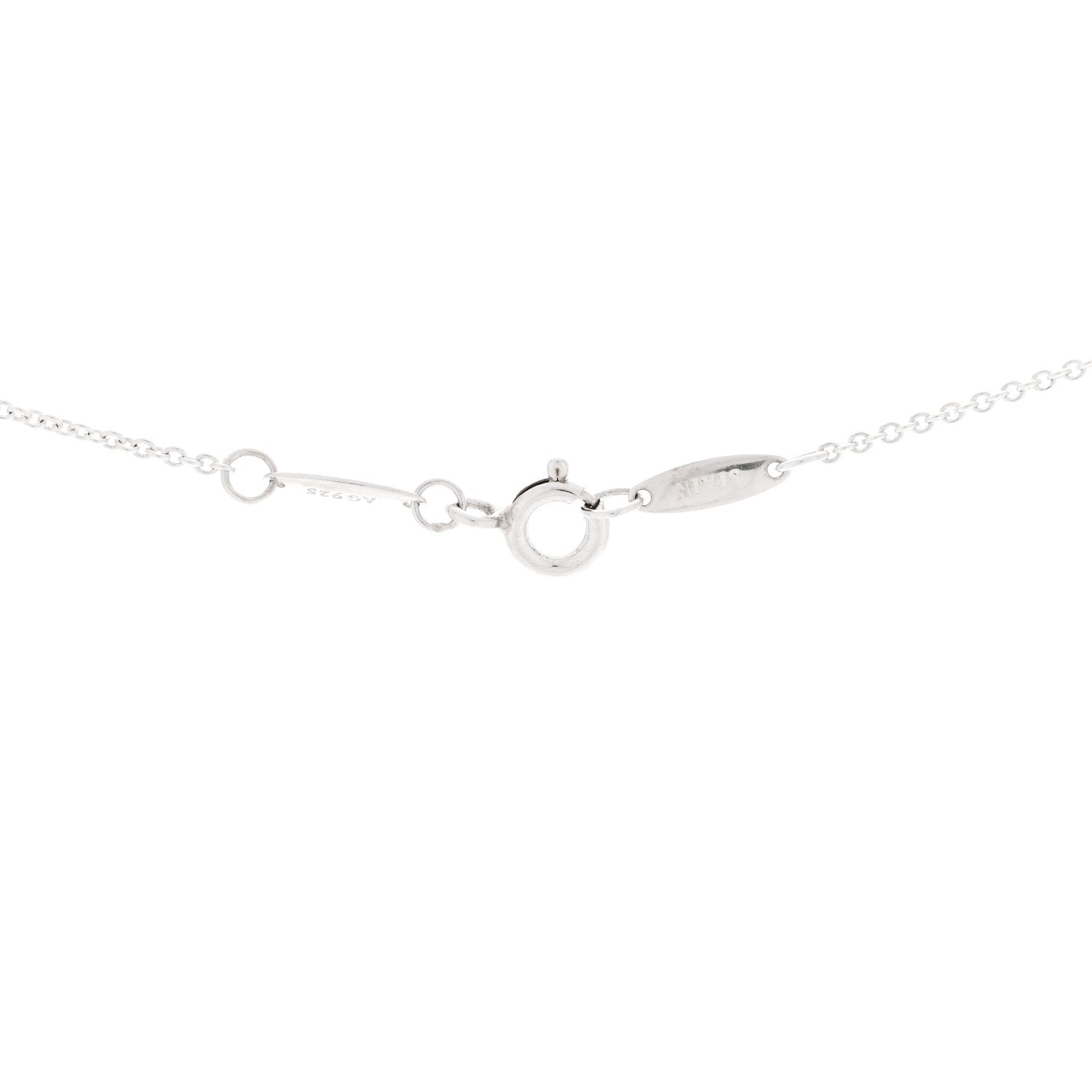 Tiffany Sterling Silver 9mm Elsa Peretti Bean Pendant Necklace 4 of 4