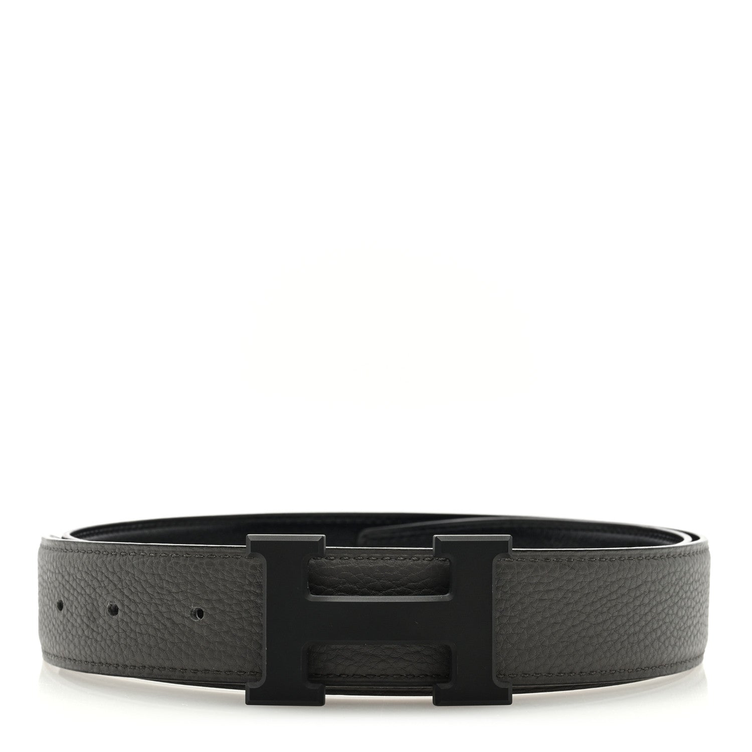 Hermes Box Togo 32mm Matte H Belt 80 Black Etain 1 of 4