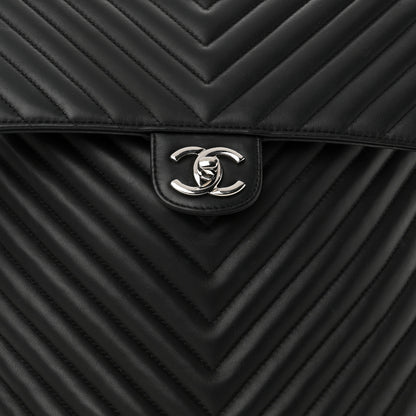 Chanel Calfskin Chevron Quilted Large Urban Spirit Backpack Black 8 of 13