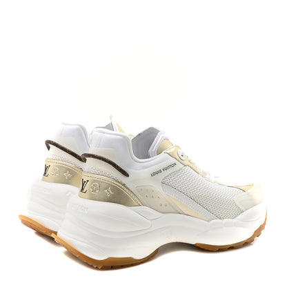 Louis Vuitton Monogram Calfskin Run 55 Sneakers 37 White 5 of 7