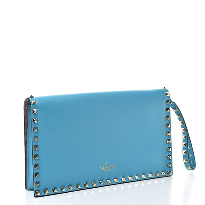 Valentino Garavani Nappa Rockstud Wristlet Clutch Parrot 3 of 7