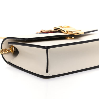 Gucci Calfskin Super Mini Sylvie Chain Shoulder Bag White 6 of 10