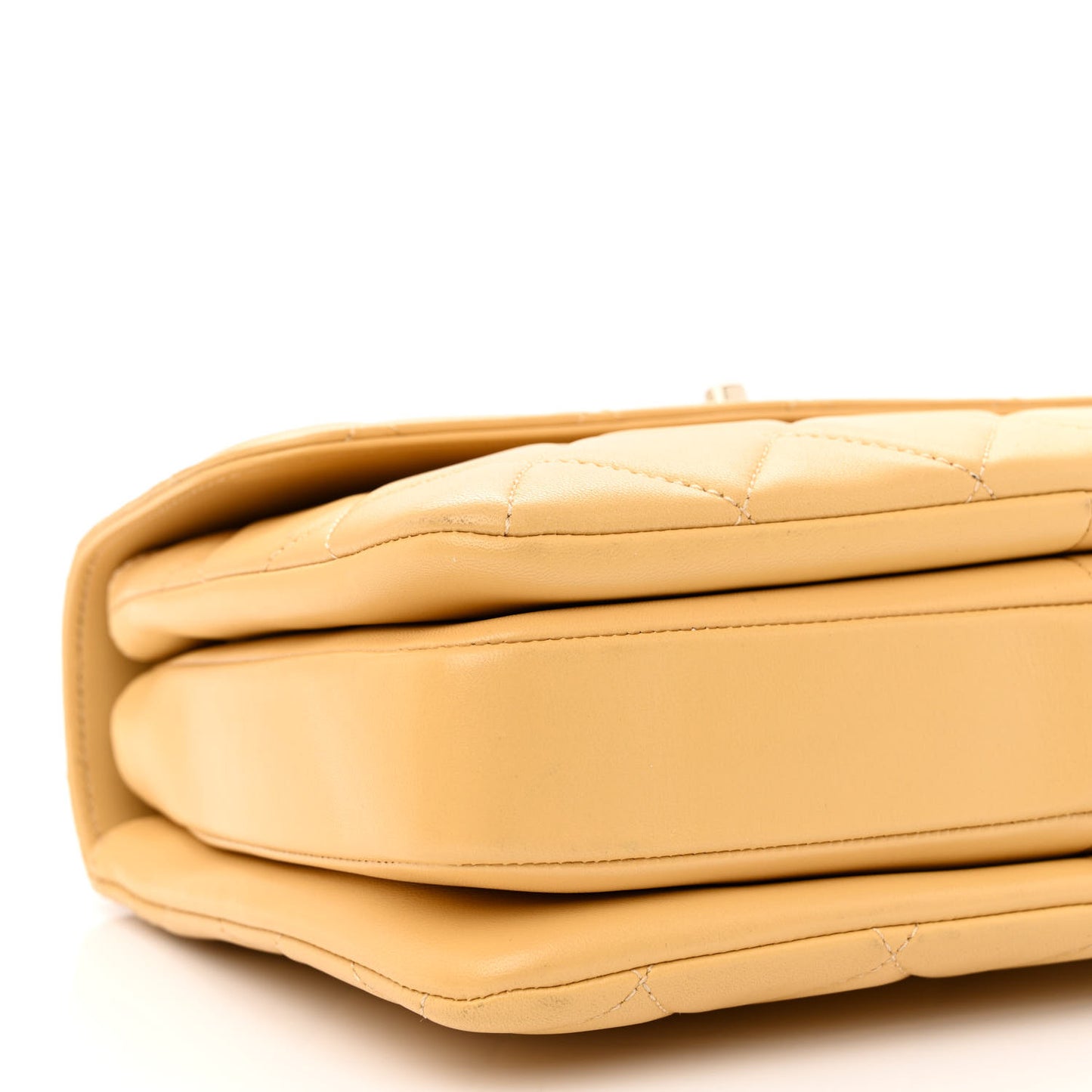 Lambskin Quilted Small Trendy CC Dual Handle Flap Bag Beige
