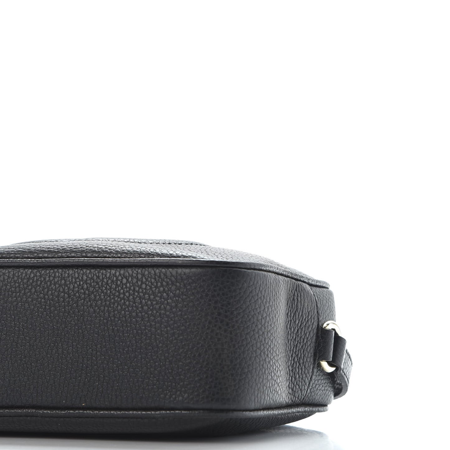 Pebbled Calfskin Small Soho Disco Bag Black
