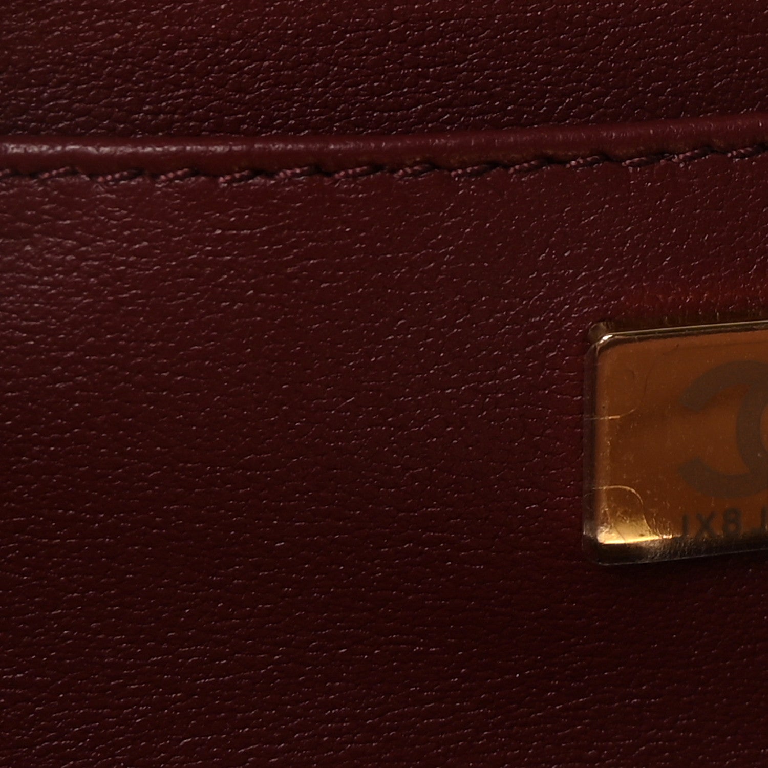 Chanel Lambskin Quilted Coco Click Bag Burgundy 7 of 11