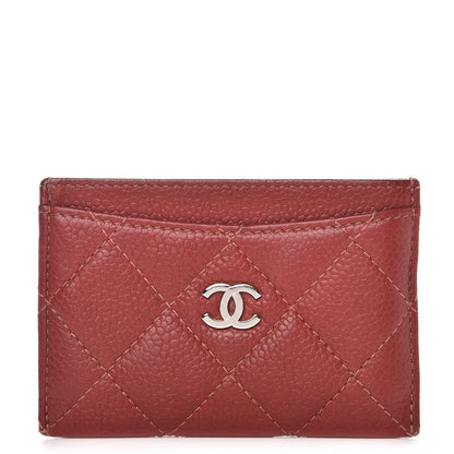 Chanel Caviar Quilted Card Holder Red 1 of 10