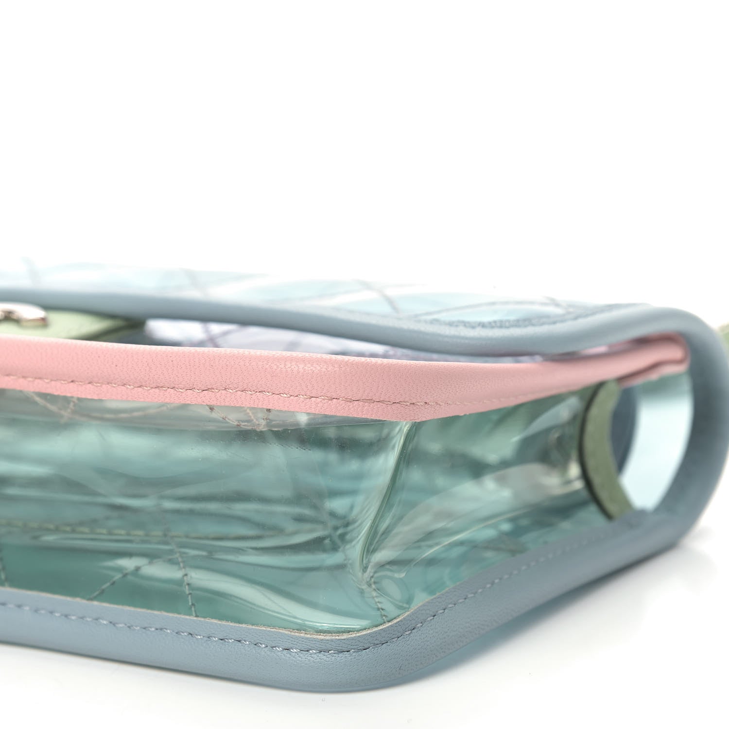 Chanel Lambskin PVC Quilted Mini Coco Splash Flap Blue Green 7 of 9