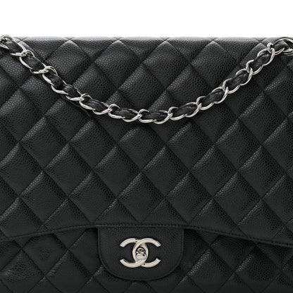 Chanel Caviar Quilted Maxi Single Flap Black 8 of 11