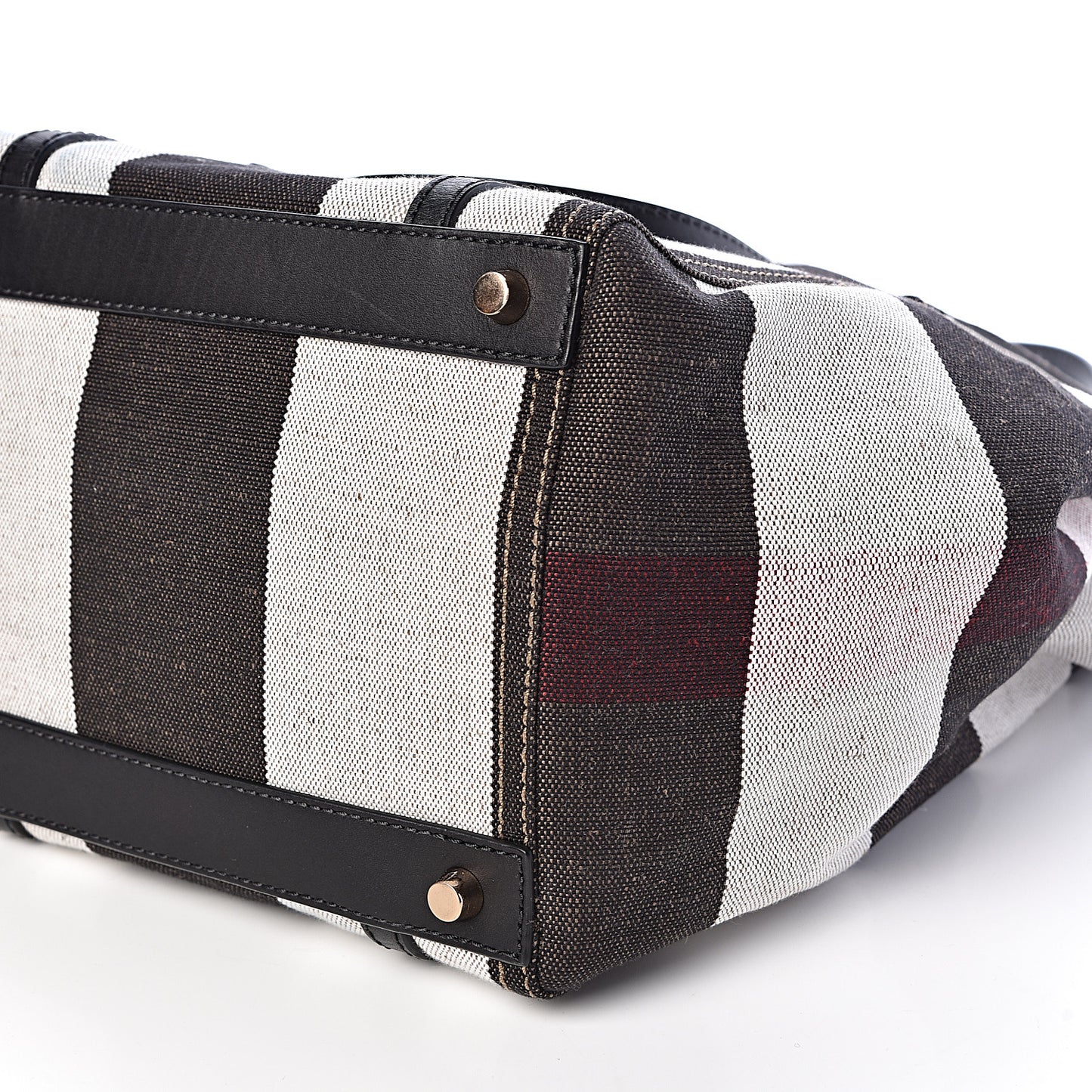 Canvas Mega Check Medium Padstow Tote Black