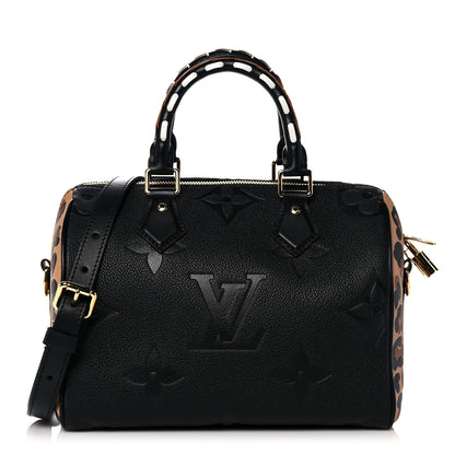 Louis Vuitton Empreinte Monogram Giant Wild At Heart Speedy Bandouliere 25 Black 1 of 9