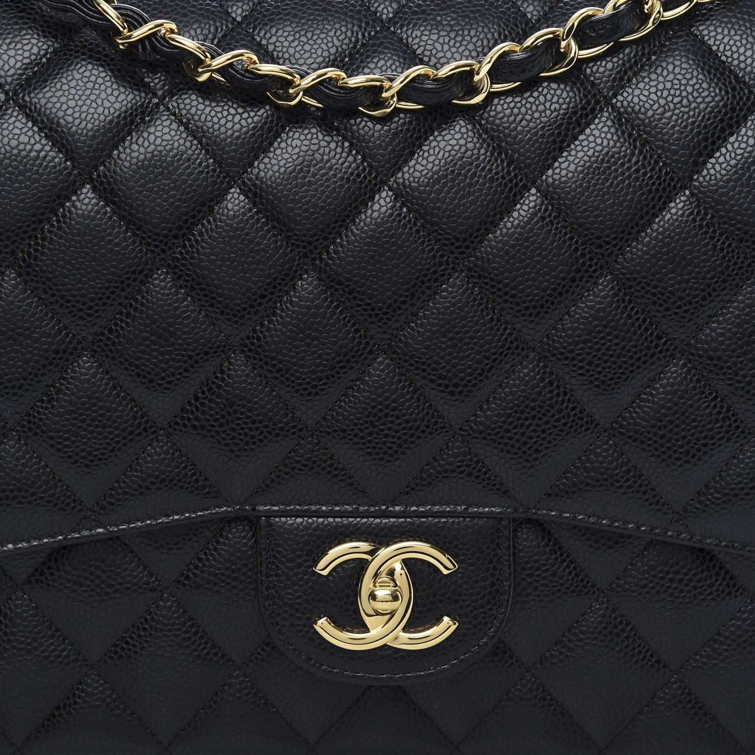 Chanel Caviar Quilted Maxi Double Flap Black 10 of 11