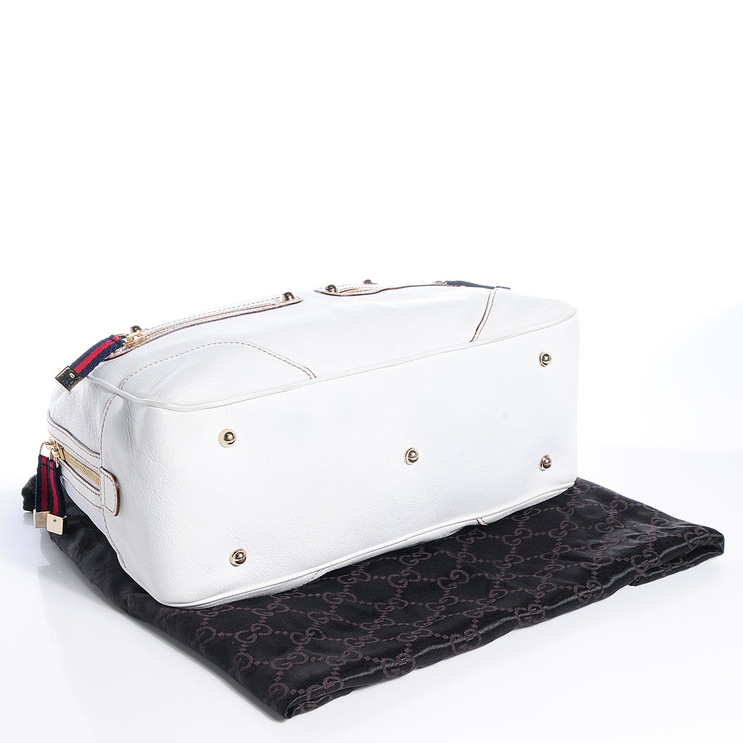Leather Capri Large Bowler White