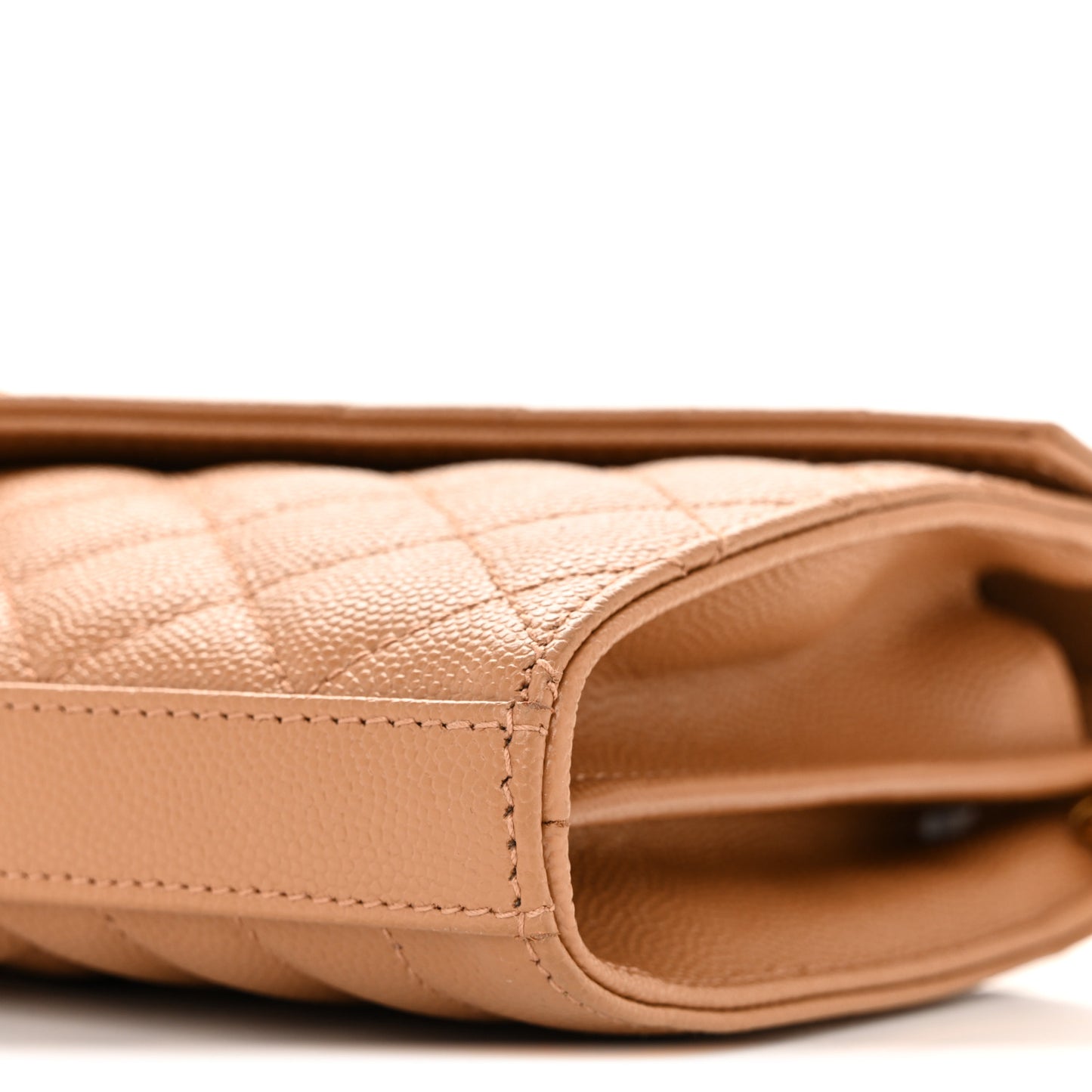 Grain De Poudre Mixed Matelasse Triquilt Monogram Chain Wallet Dune