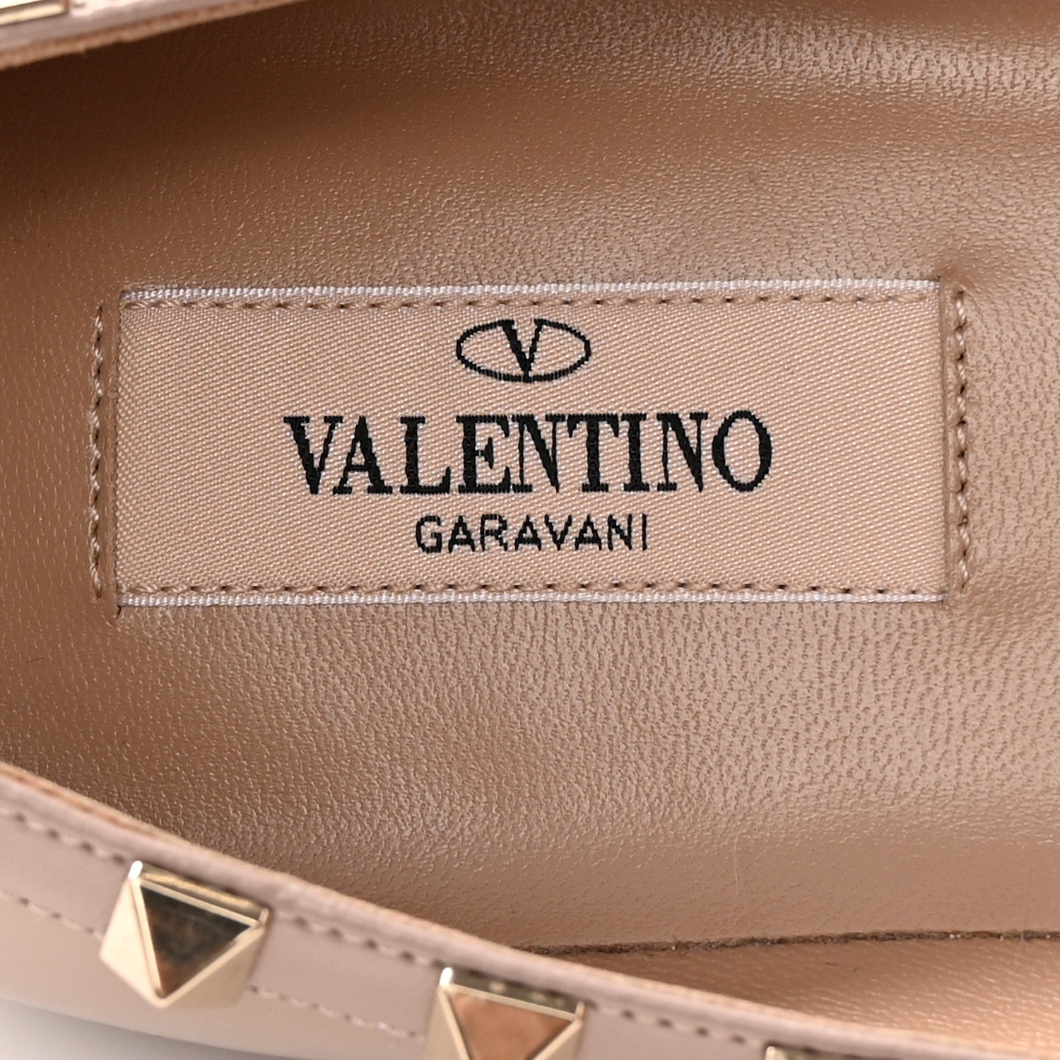 Valentino Garavani Patent Rockstud Ballerina Flats 38 Poudre 7 of 8