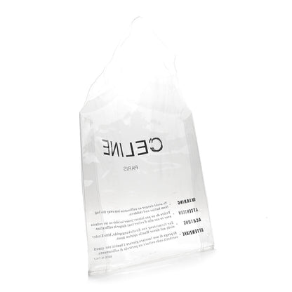 Celine Plastic Bag with Cloudy Lambskin Solo Zip Pouch Clutch Lime 4 of 13