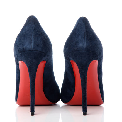 Christian Louboutin Veau Velours Eloise 100 Pumps 38.5 Marine 7 of 10