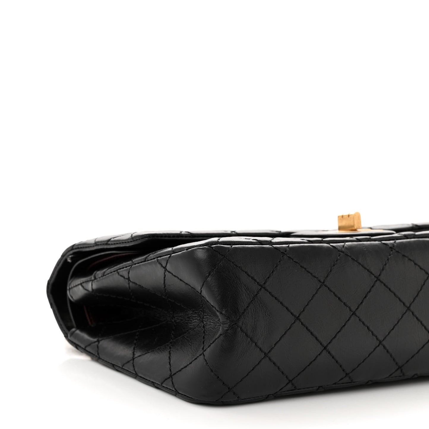 Aged Calfskin Quilted 2.55 Reissue 225 Flap Black