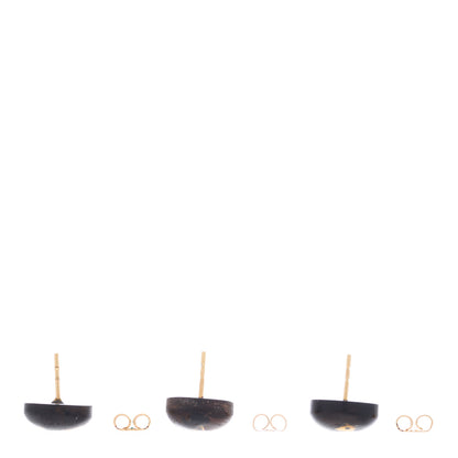 Louis Vuitton Tiger Wood Brass Silvania Stud Earrings Set of 3 3 of 3
