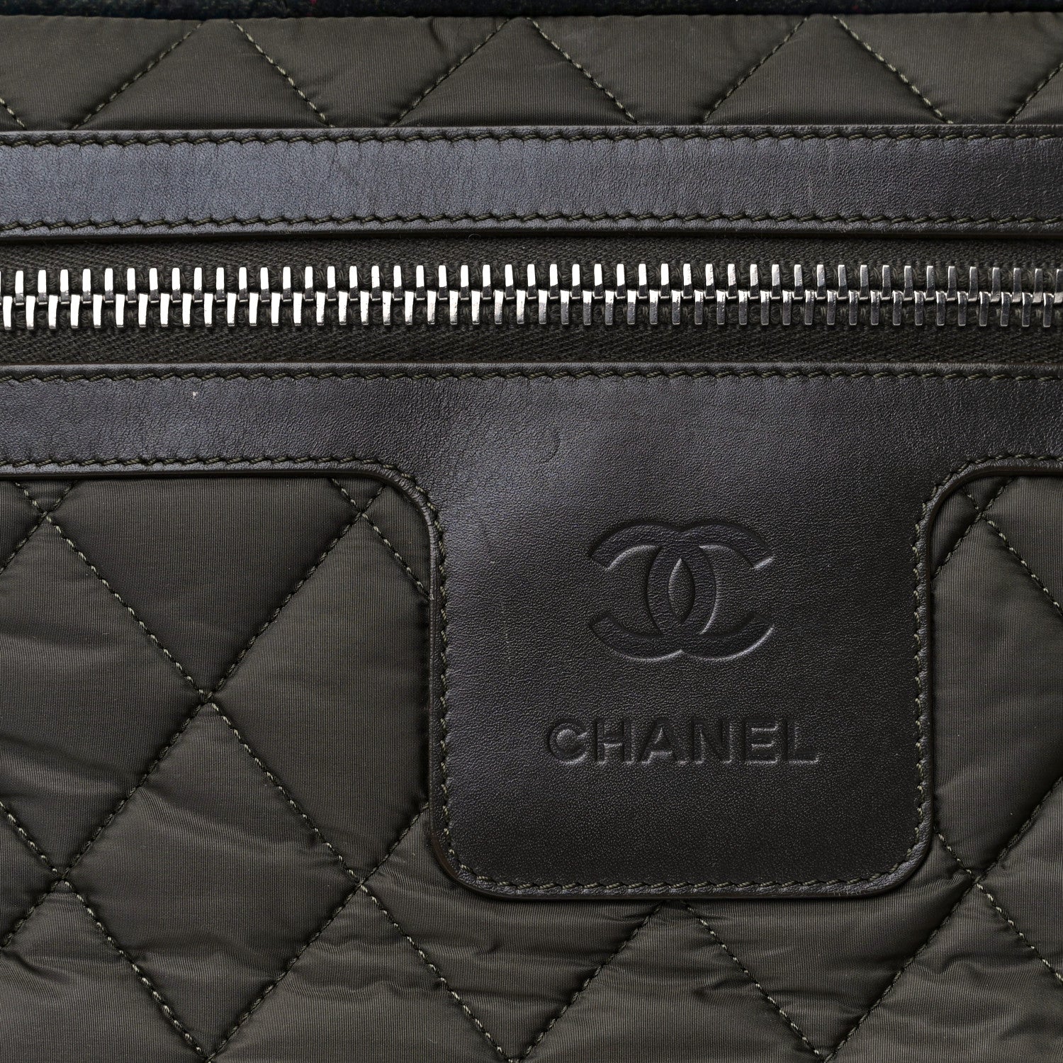 Chanel Nylon Quilted Medium Coco Cocoon Tote Khaki 19 of 24