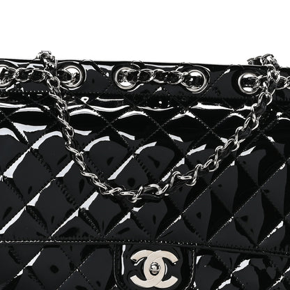 Chanel Patent Quilted Jumbo Diagonal CC Flap Black 8 of 11