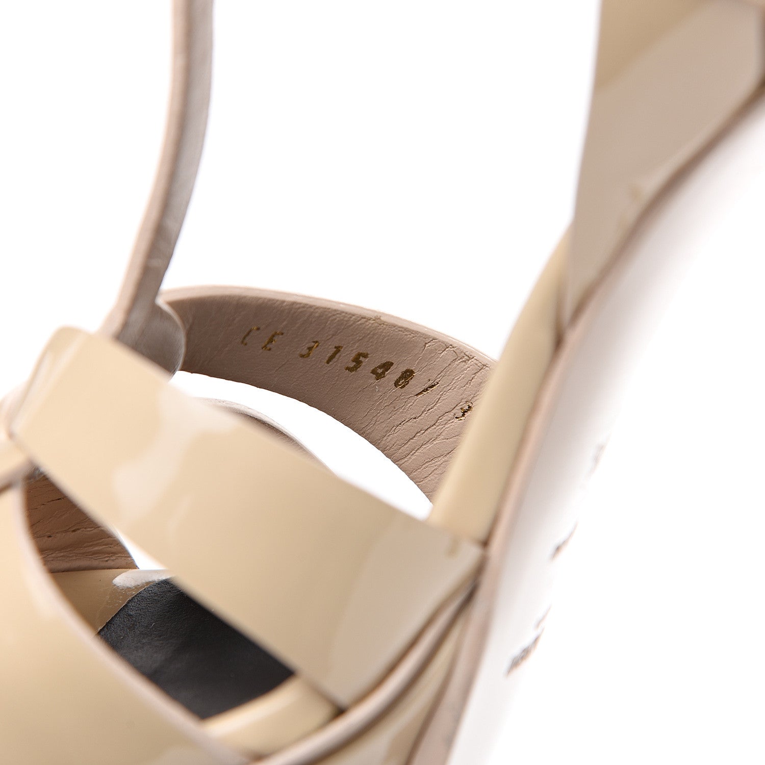 Saint Laurent Patent Tribute 105 Platform Sandals 39.5 Nude Powder 8 of 12
