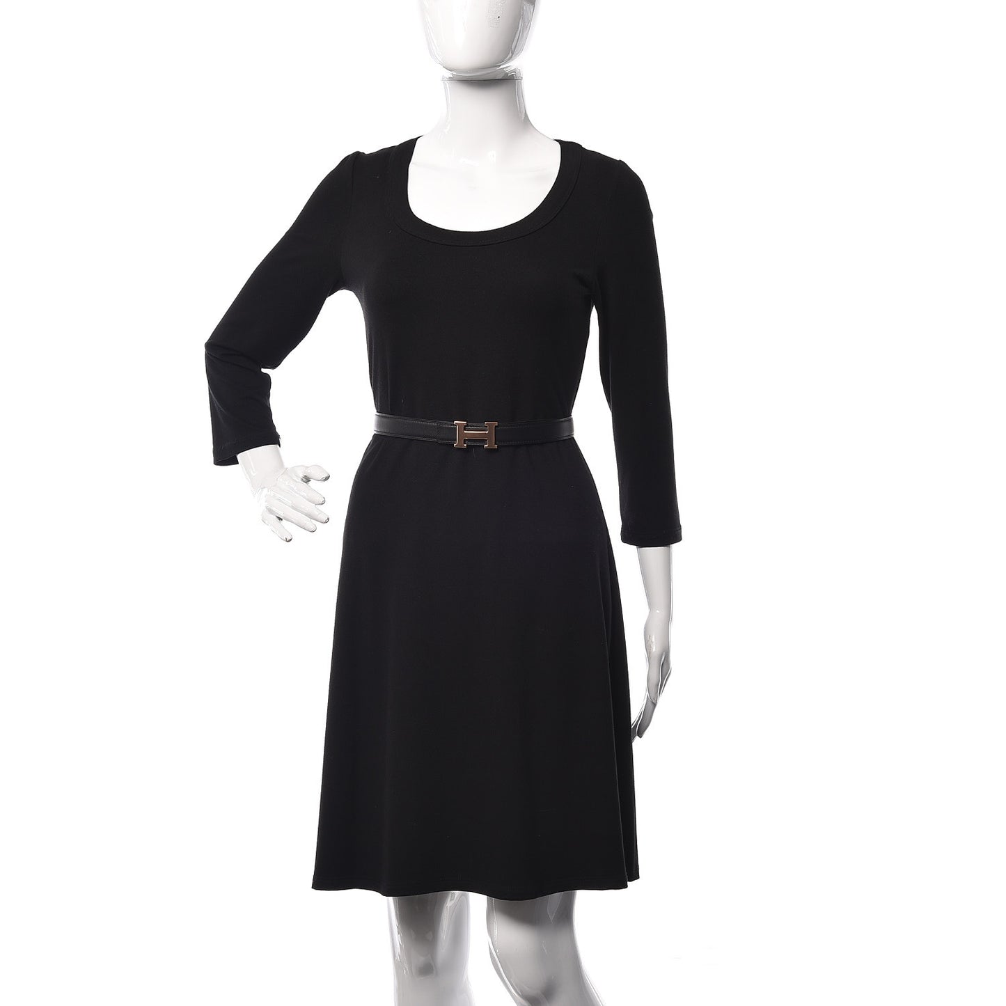 Swift Epsom 24mm Mini Constance H Belt 90 Black Gold