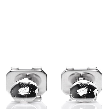 Louis Vuitton Palladium Horn LV Initiales Cufflinks 2 of 10