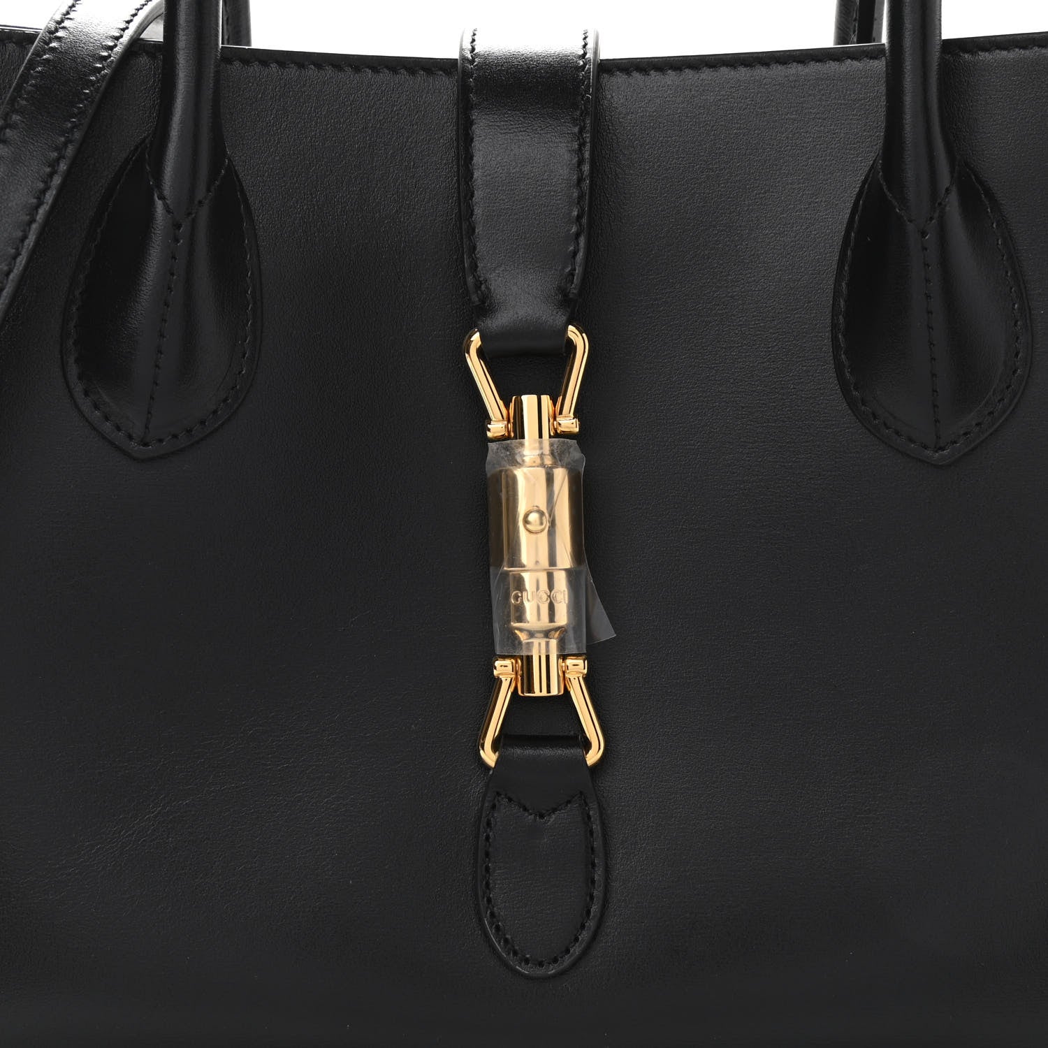 Gucci Boarded Plutone Calfskin Medium Jackie 1961 Tote Black 8 of 11