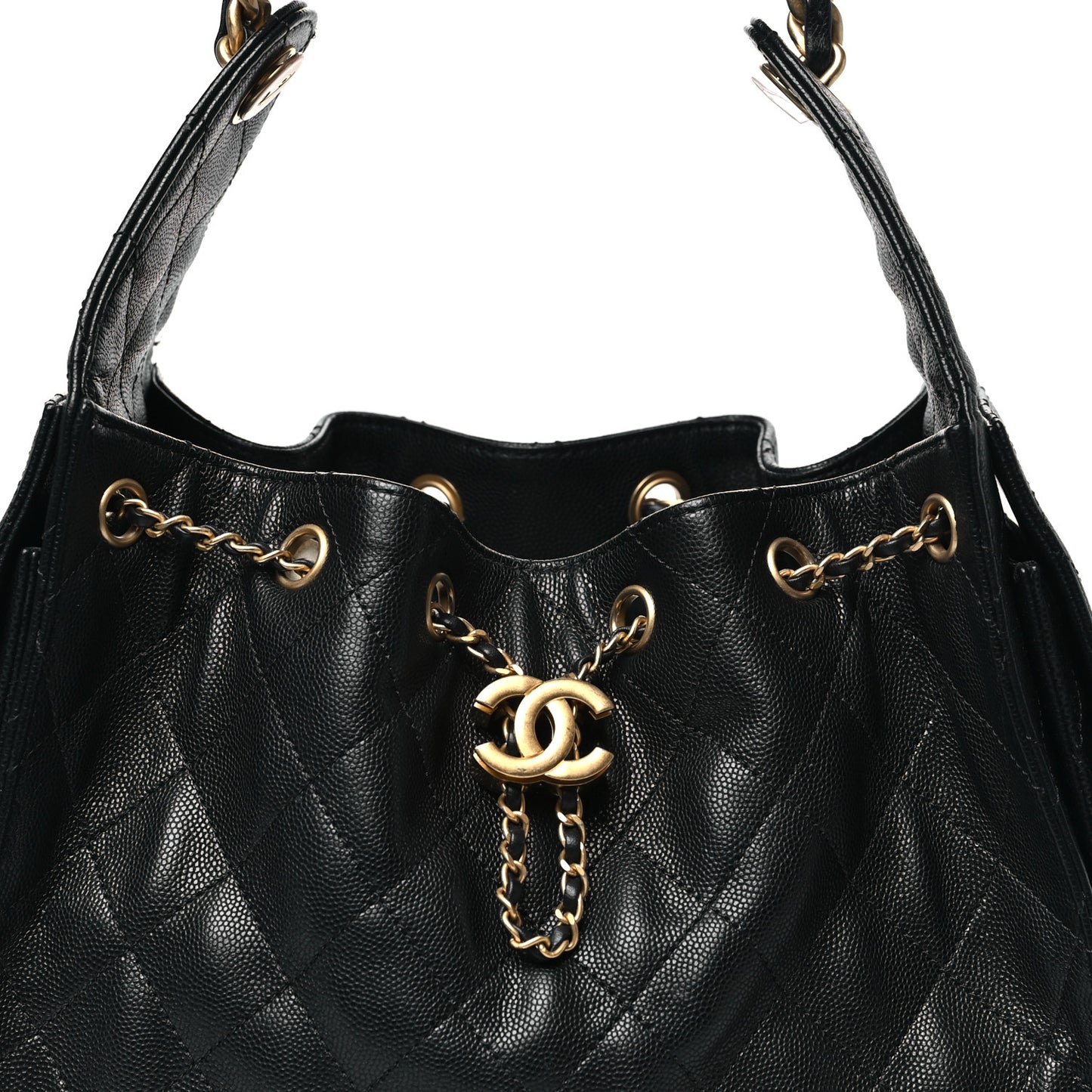 Caviar Quilted Small Chanel 25 Handbag Black