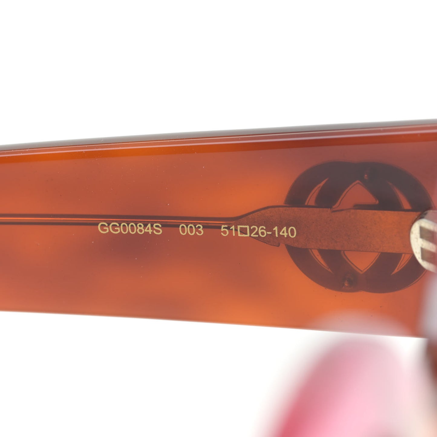 Acetate Round GG0084S Sunglasses Glitter Fuchsia