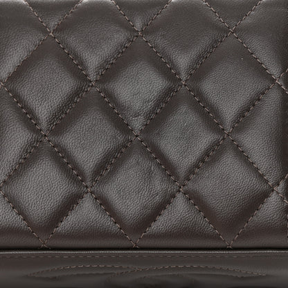 Chanel Lambskin Quilted Small Top Handle Vanity Case With Chain Dark Brown 11 of 12