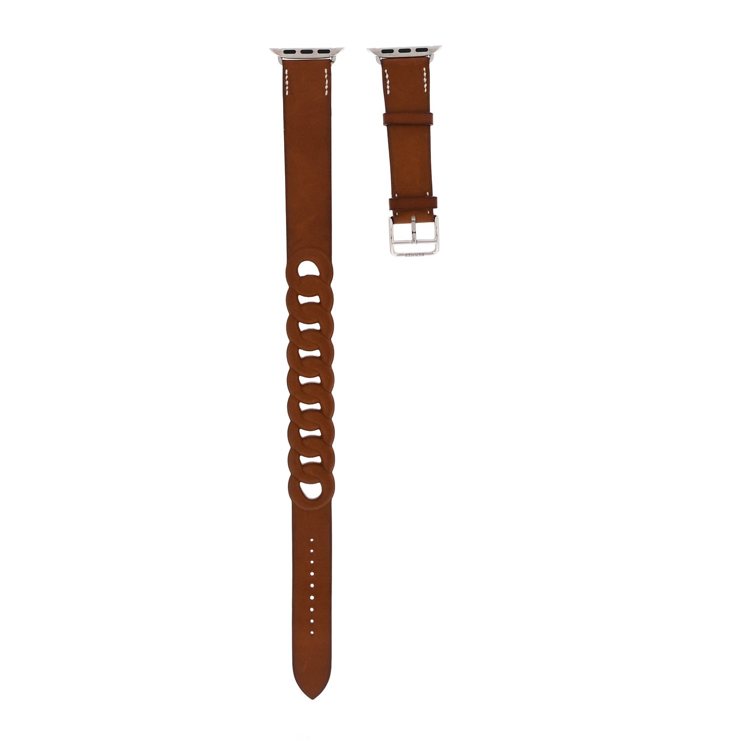 Barenia 41mm Gourmette Apple Watch Double Tour Strap Fauve