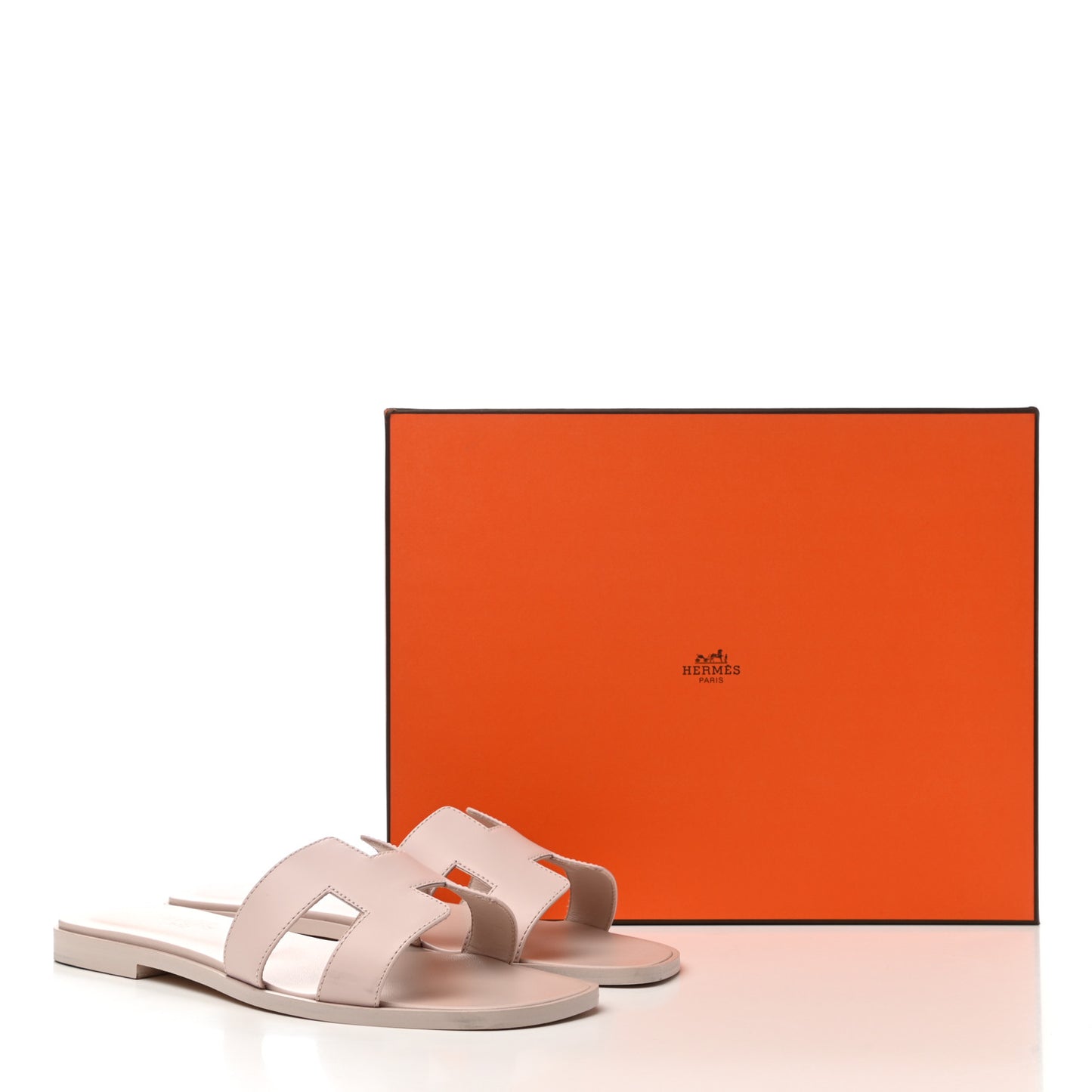 Box Calfskin Oran Sandals 37 Rose Pale