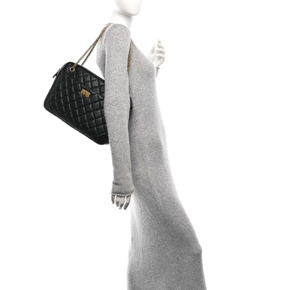 Chanel Aged Calfskin Quilted Large Reissue Camera Case Black 2 of 10
