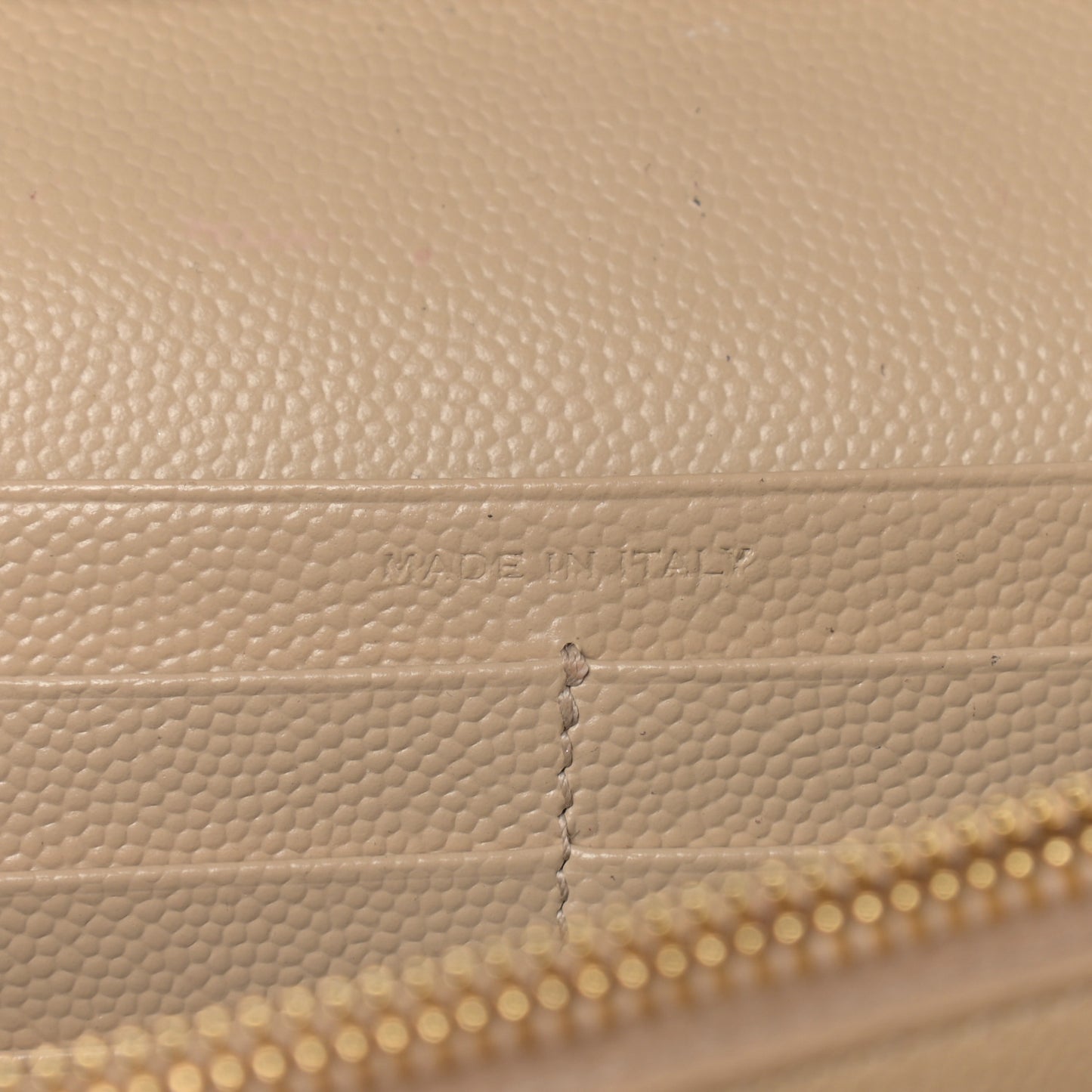 Grain De Poudre Matelasse Chevron Monogram Chain Wallet Nude Powder