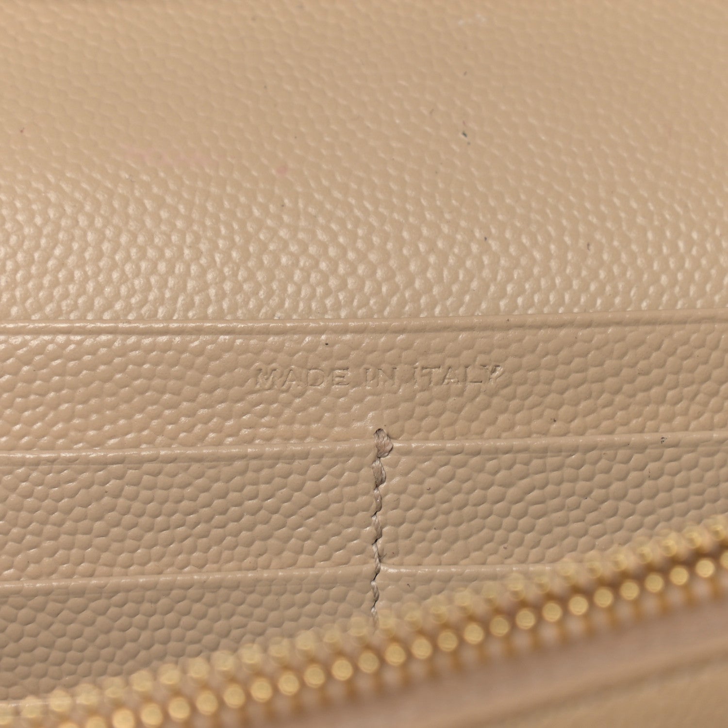 Saint Laurent Grain De Poudre Matelasse Chevron Monogram Chain Wallet Nude Powder 7 of 11