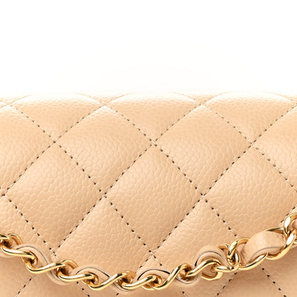 Chanel Caviar Quilted Medium Double Flap Beige 8 of 10
