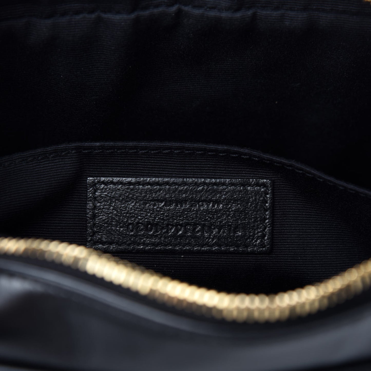 Calfskin Matelasse Monogram Lou Camera Bag Black