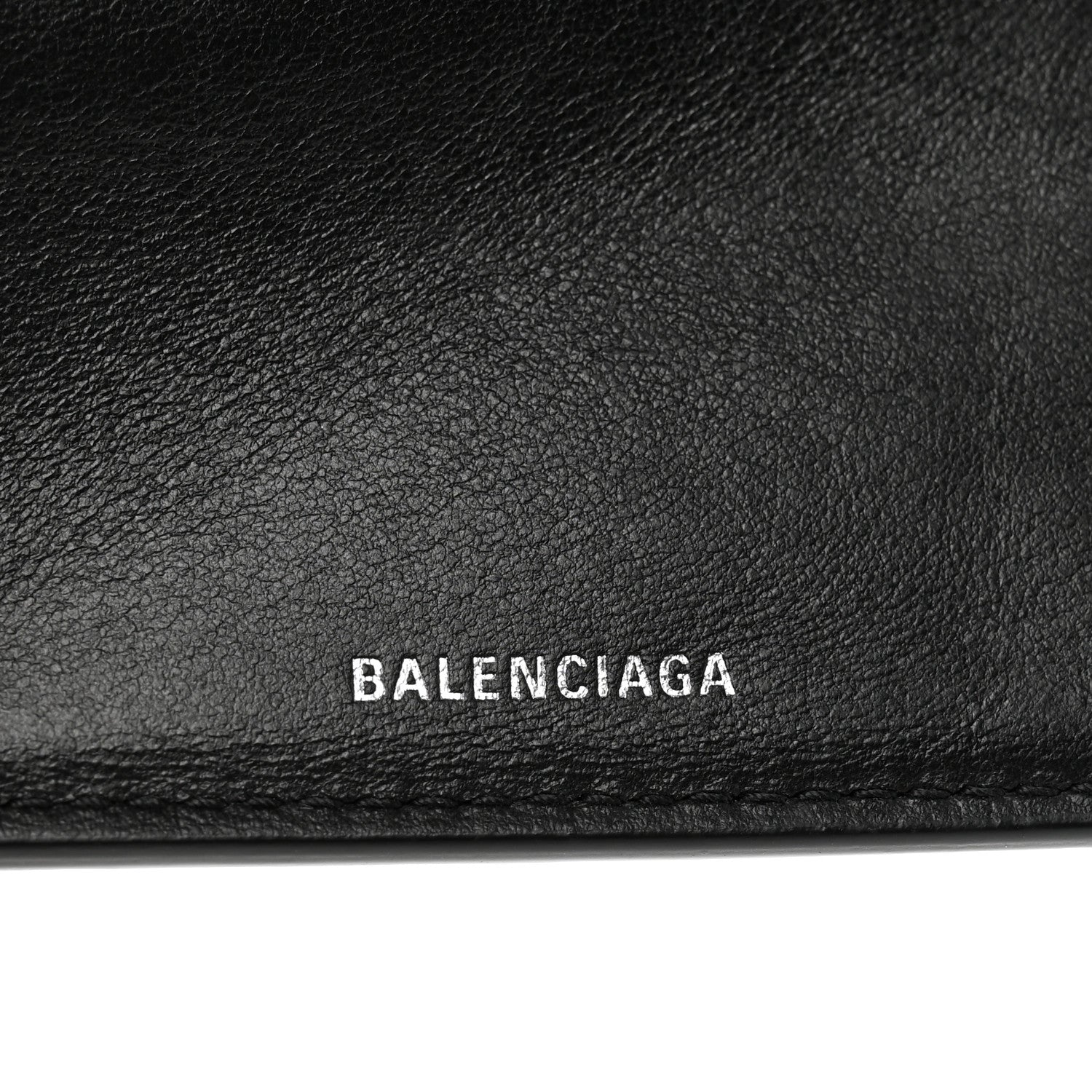 Balenciaga Shiny Calfskin Crocodile Embossed Mini BB Card Case Wallet Black 8 of 8