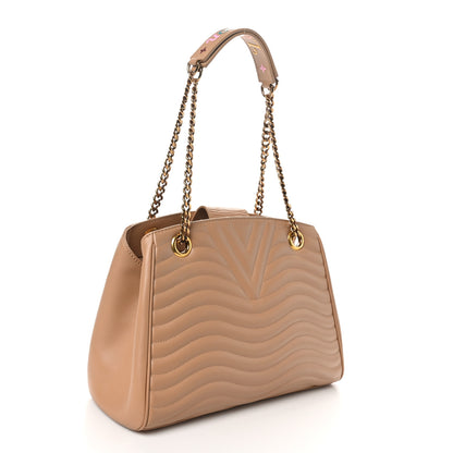 Louis Vuitton Calfskin New Wave Chain Tote Noisette 3 of 9